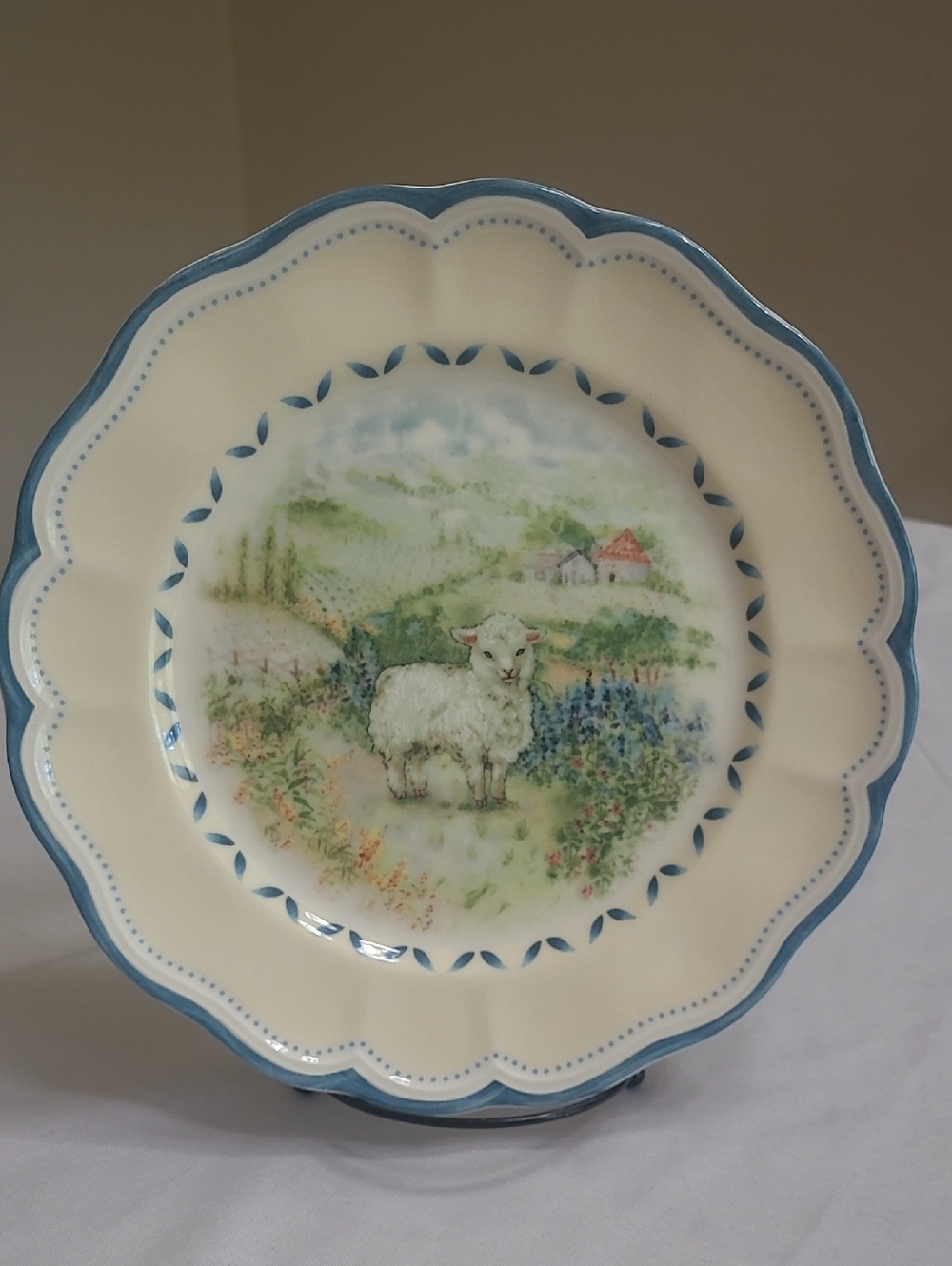 Lenox Provencal Garden Salad Plate Featuring a Lamb